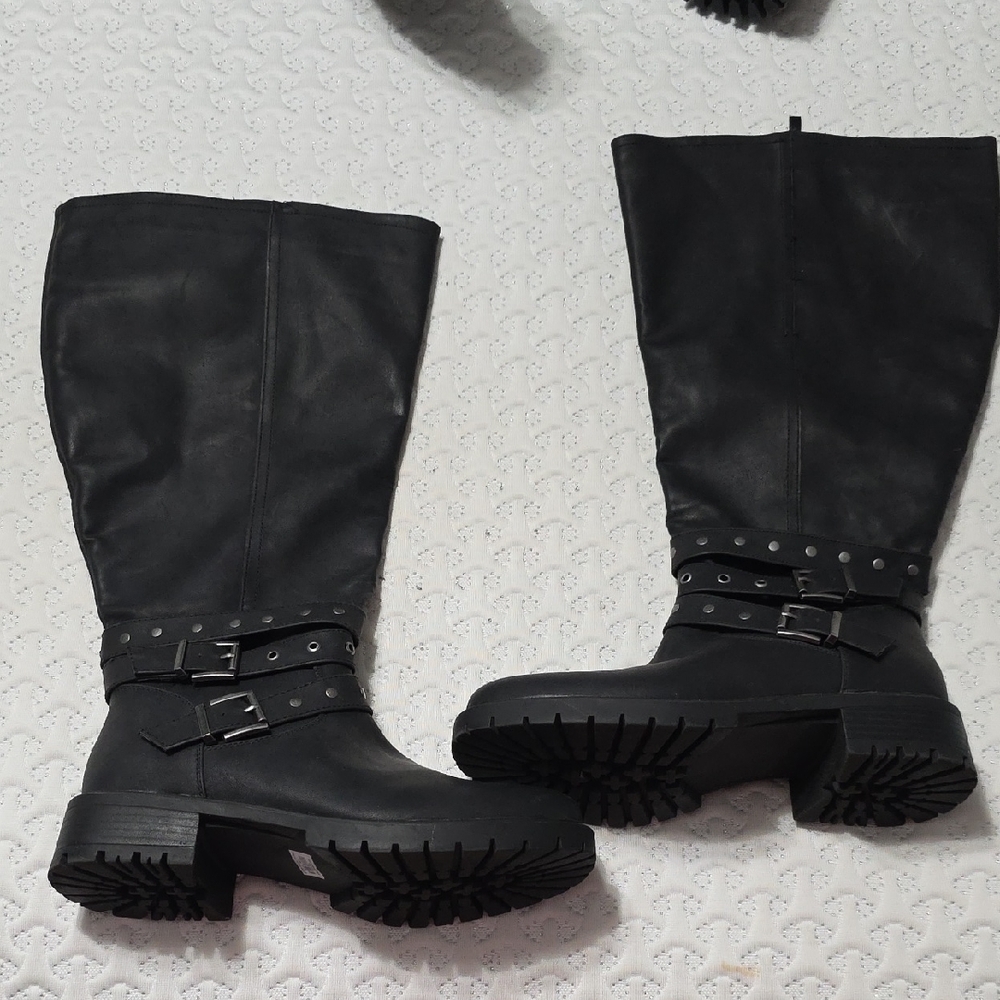Torrid Black Combat & Moto Boots
